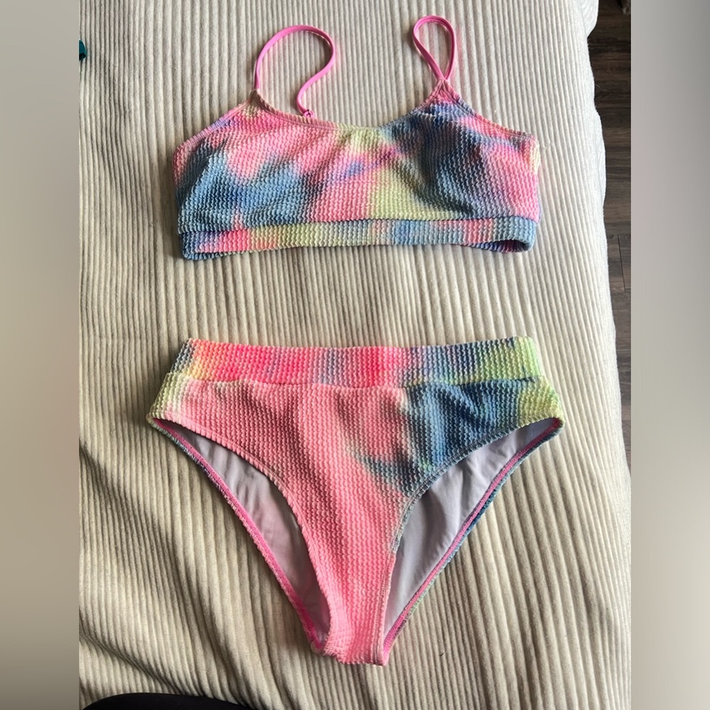 Cupshe Tie-Dye Waffle Bikini
